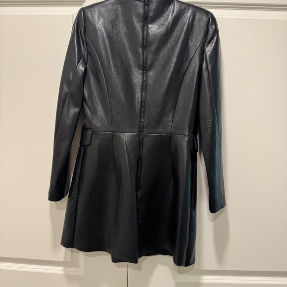 Alice + Olivia Black Faux Leather Jumpsuit - Picture 6 of 8